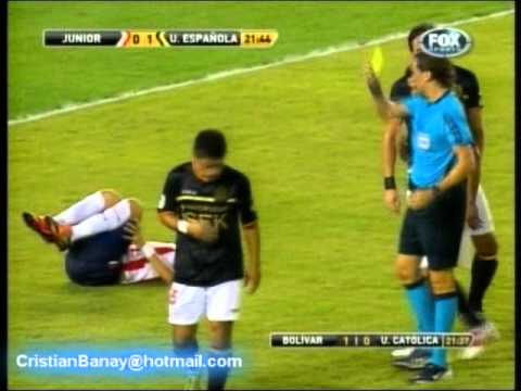Junior 2 Union Española 1 Copa Libertadores 2012 Los goles (17/4/2012)