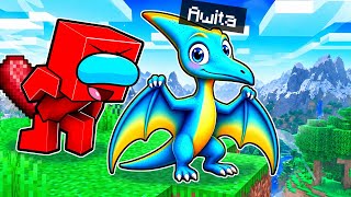 Me Convertí en Un BEBE PTERODÁCTILO para Trollear a Mis Amigos en Minecraft!