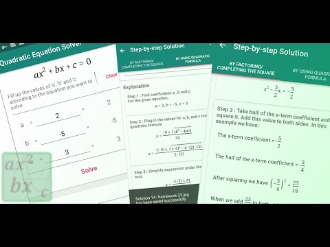 Quadratic Equation Solver Video