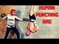 Painful HUMAN PUNCHING BAG Challenge *I Almost Passed Out* | Bodybuilder VS Creed 2 Boxing Workout