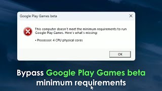 Bypass Google Play Games beta minimum requirements in just ONE MINUTE! [EN/ID Sub]