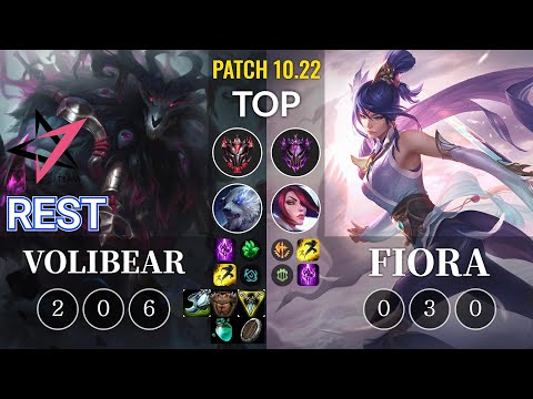 JT Rest Volibear vs Fiora Top - KR Patch 10.22