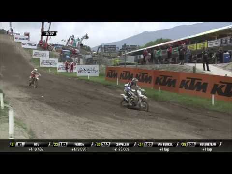 MXGP of Trentino MX2 race 2 Thomas Covington and Thomas Kjer Olsen pass Julien Lieber