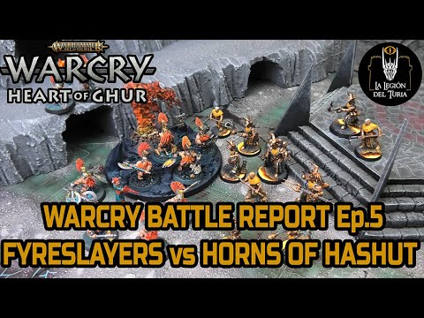 Warcry Battle Report Ep 5: Fyreslayers 🔥 (Alex) vs Horns of Hashut 🐮 (Xim0)