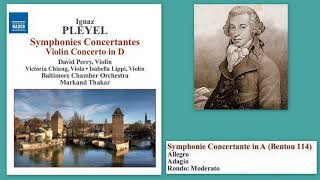 Ignaz (Ignace) Pleyel: Symphonie Concertante for two violins, in A Major, B.114