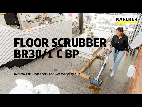 Kärcher BR 30/1 C Bp Pack - Compact Scrubber Drier | Quick, Flexible, Fast, Floor Cleaner