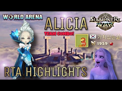 Alicia Team Combo RTA Highlights (Cleave Team) - Summoners War