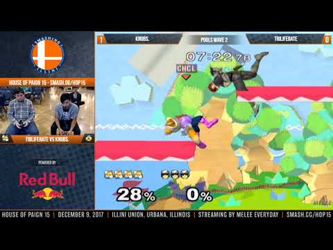 House of Paign 15 - Knubs. (Fox) vs. Triliferate (Captain Falcon) - SSBM - Pools, Wave 2
