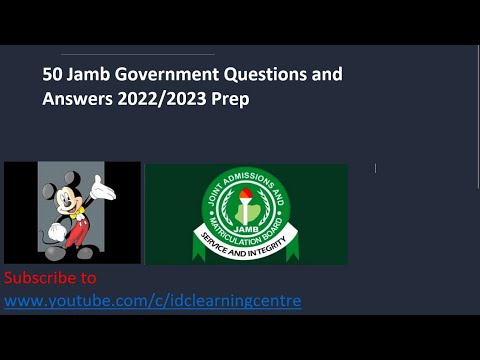 50 Jamb Government Past Questions and Answers 2022