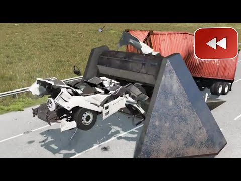 Reverse Cars vs Spinning Roller – BeamNG Drive#24