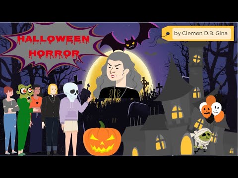 HALLOWEEN HORROR | CLEMEN D.B.GINA ⭐ENGLISH SHORT  STORY  ⭐English Practice⭐Graded Reader