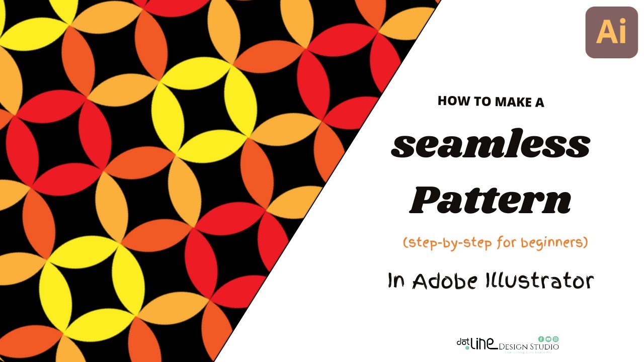 Adobe illustrator Tutorial  | How to create abstract Geometric seamless repeating pattern like a pro