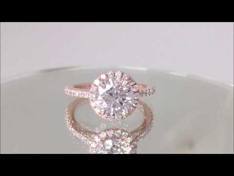 2.24 ctw Round Cut Lab Grown Genuine Diamond Engagement Ring - BigDiamondsUSA