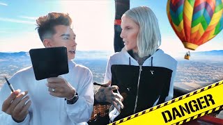 DOING OUR MAKEUP IN A HOT AIR BALLOON ft. JAMES CHARLES