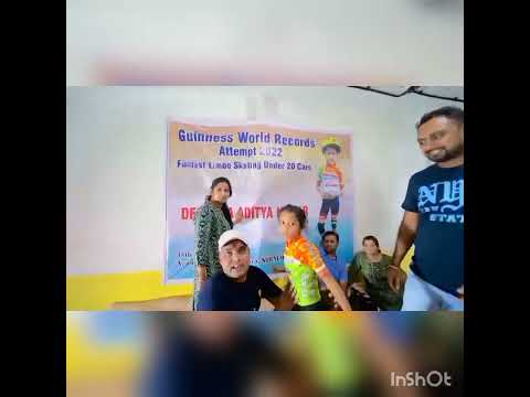 Farthest distance limbo skating under 20 cars - Guinness world 🌎 Record - Deshana Aditya Nahar