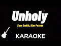 Sam Smith - Unholy ft. Kim Petras | Karaoke Guitar Instrumental
