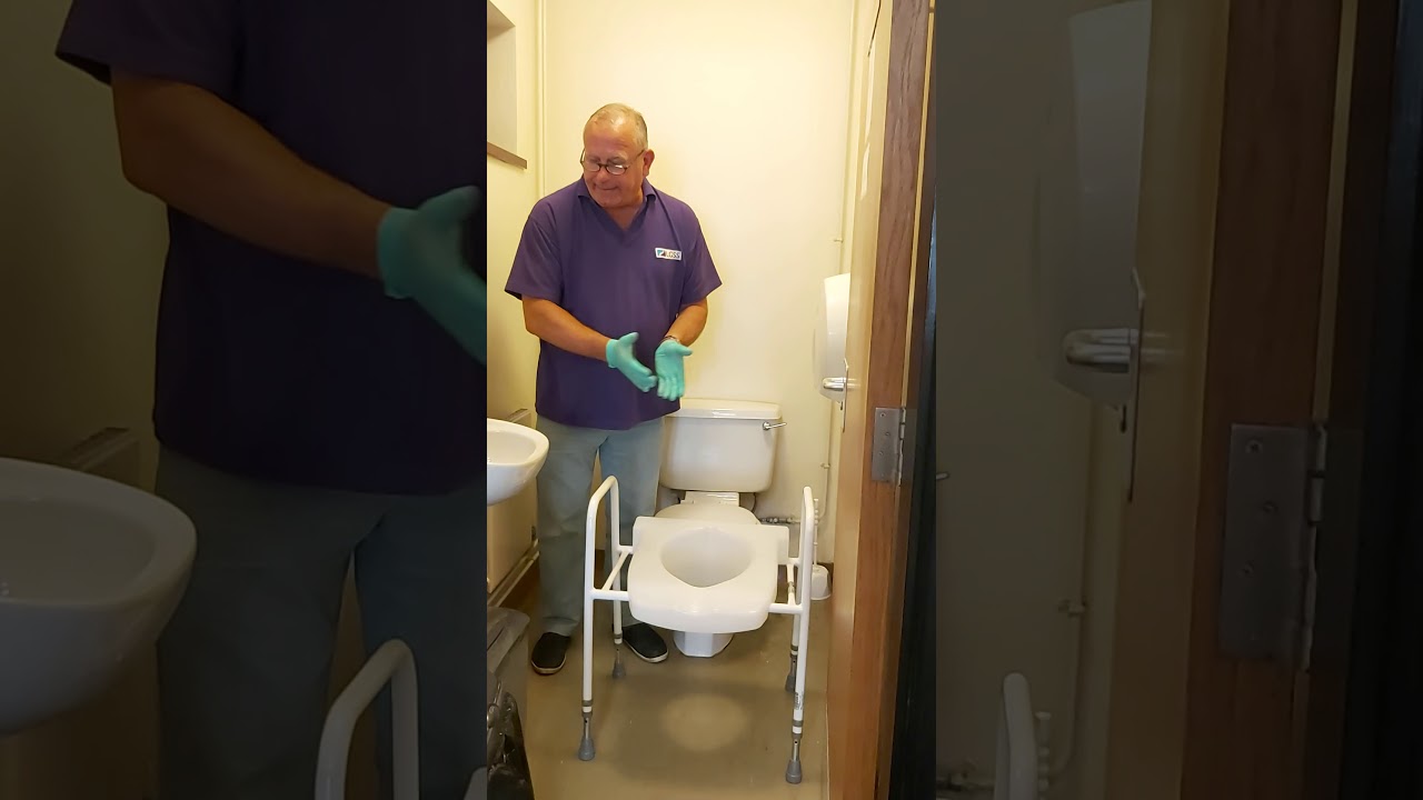 Raised Toilet Seat And Frame Combined