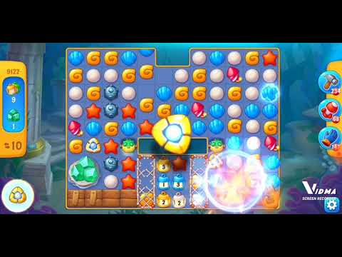 Fishdom. 9122 level no boosters and diamonds. 22 moves