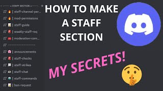 How to make a professional staff section for your discord server | 202