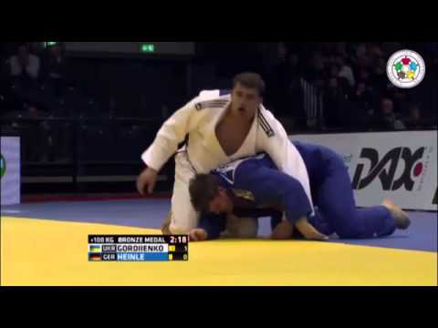 Judo Grand Prix Dusseldorf 2015 Bronze o100kg GORDIIENKO Oleksandr (UKR) vs. HEINLE Sven (GER)