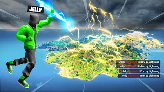 Defeating 100 Players Using ZEUS THUNDERBOLT! (Fortnite)