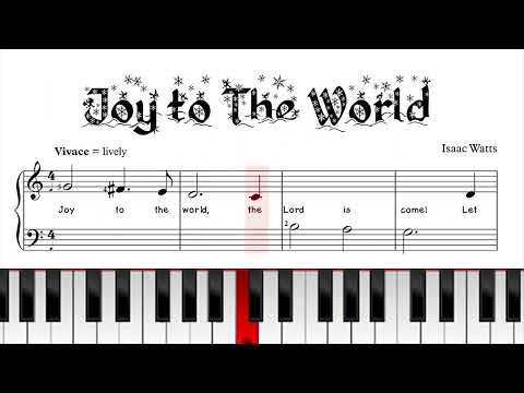 Joy To The Word (Dunia Gemar dan Soraklah) easy piano tutorial