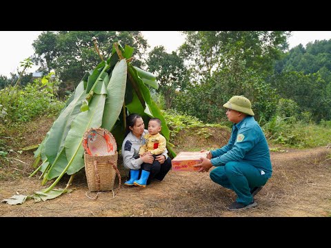 Kind police officer helps poor single mother and baby.