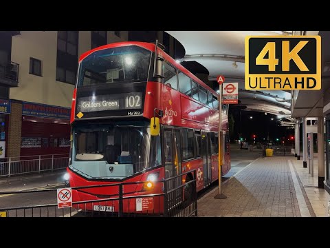 Full Journey (Night Section Only) Arriva London Bus Route 102 | Edmonton Green to Golders Green