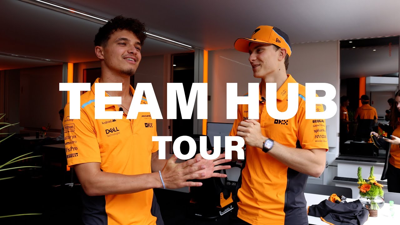 Take a tour of the McLaren Team Hub with Lando Norris & Oscar Piastri #ImolaGP