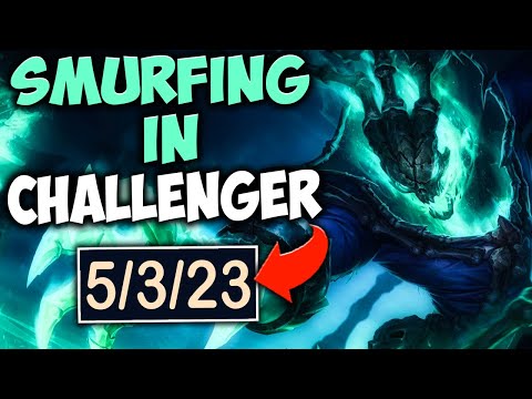SMURFING IN CHALLENGER WITH KOREAN THRESH! - League of Legends