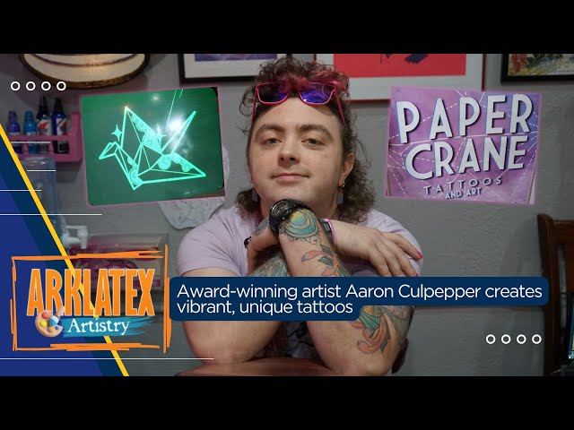 Award-winning artist Aaron Culpepper creates vibrant, unique tattoos at Paper Crane Tattoos & Art