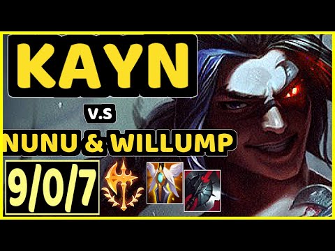 KAYN vs NUNU & WILLUMP - 9/0/7 KDA JUNGLE GAMEPLAY - NA Ranked GRANDMASTER