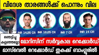 റെക്കോർഡ് തുകയുമായി maxwell & Morris | Ipl Auction 2021 Maxwell & Morris Got record prices