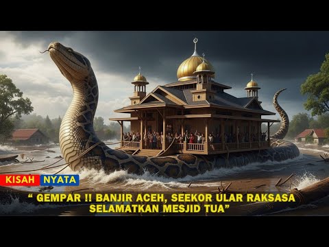 ACEH GEMPAR I! Ular Raksasa Muncul Angkat Masjid Selamatkan Korban Banjir Bandang