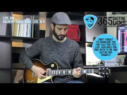 Lick 330/365 - Crunchy Blues Rock Lick in D | 365 Guitar Licks Project