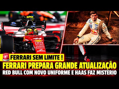 FERRARI PREPARA GRANDE ATUALIZAÇÃO! VERSTAPPEN COM NOVO UNIFORME E HAAS AUMENTA MISTÉRIO!