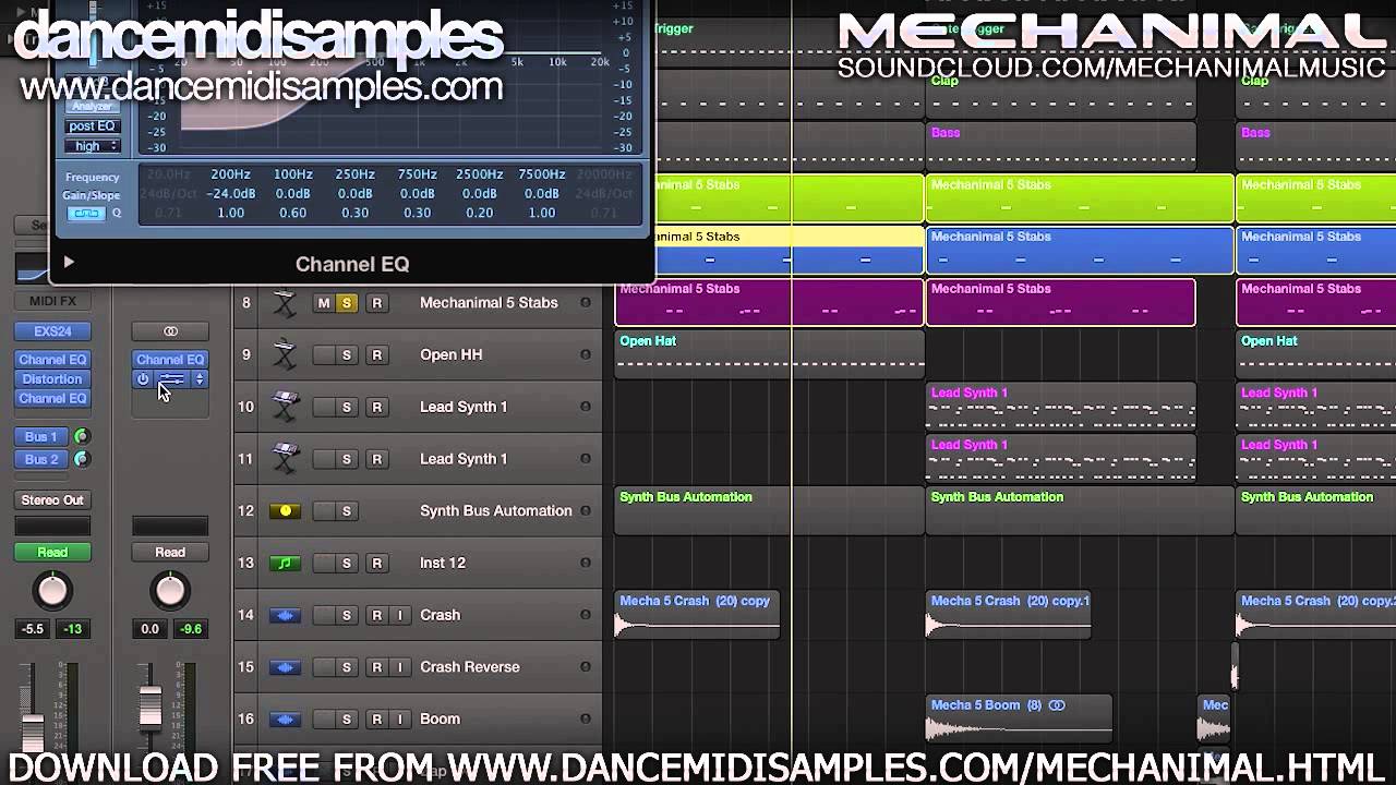 Free Logic X Psytrance Groove Project From dancemidisamples.com & Mechanimal