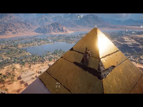 Assassin's Creed Origins -Climbing The Great Pyramid of Giza Gameplay
