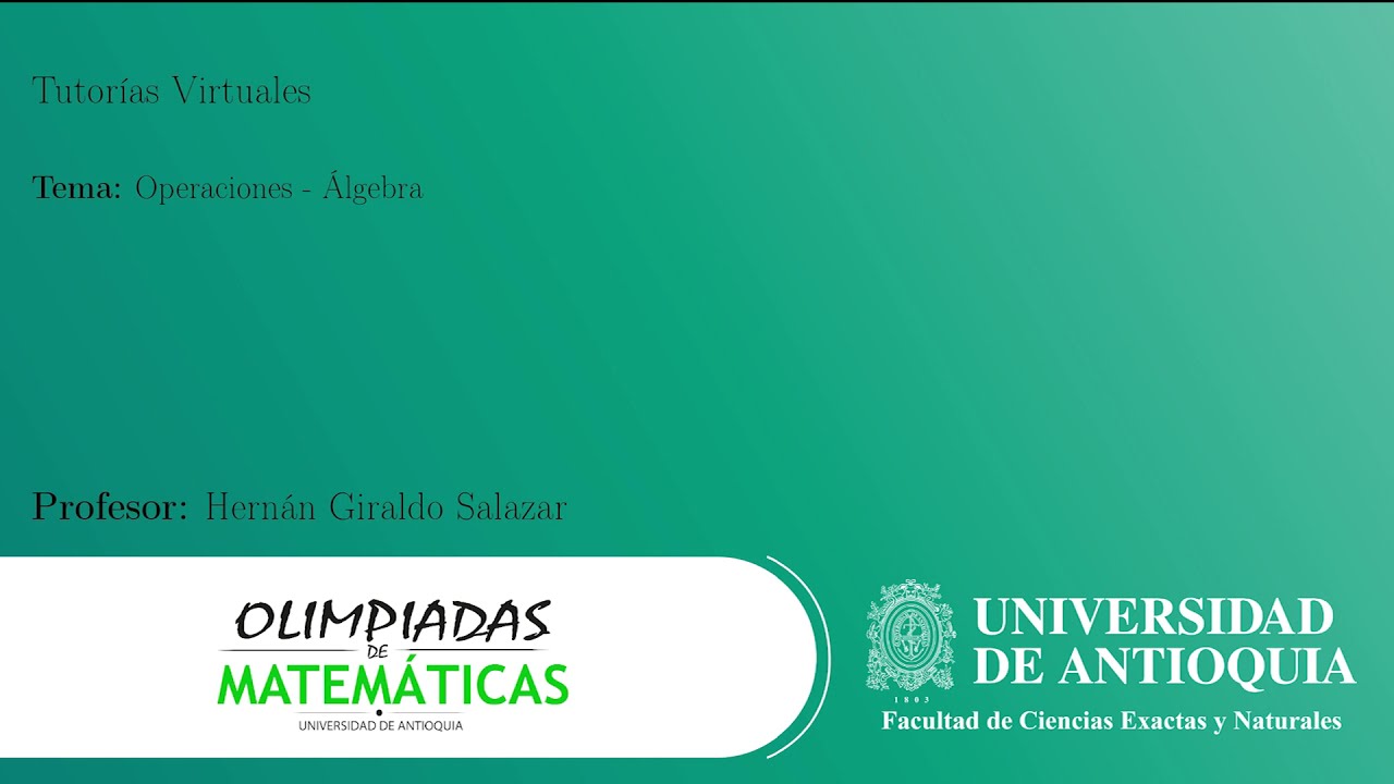 Operaciones Olimpiadas UdeA