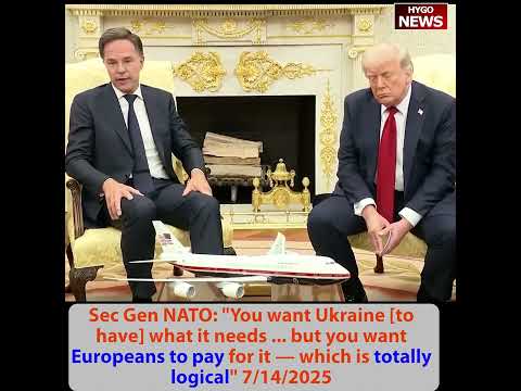 Trump: on nobody's side Ukraine-Russia, very unhappy with Russia; NATO: pay for it totally logical