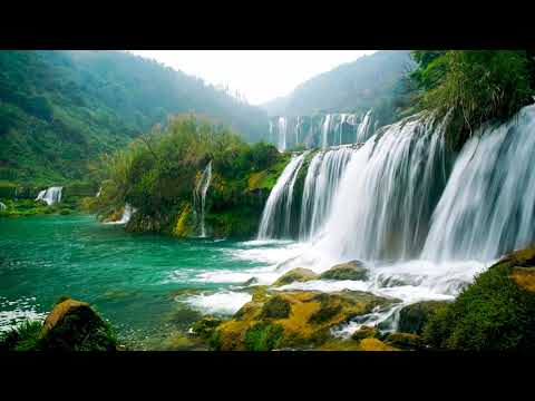 4k UHD Dragon Waterfalls. Water White Noise. Relaxing Waterfall Sounds for Sleep, Study. 10 hours.