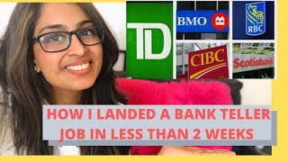 How I Landed A Bank Job in Canada As An international Student In 2 Weeks - What Worked For Me!!!