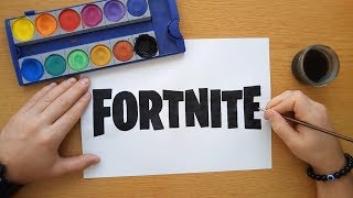 how to draw the fortnite logo letters - how to draw the fortnite logo