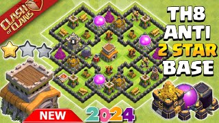 New Town hall 8(Th8) Base | Town hall 8(Th8) Farming/Trophy/Pushing | New Coc Th8 Base (Link) 2024