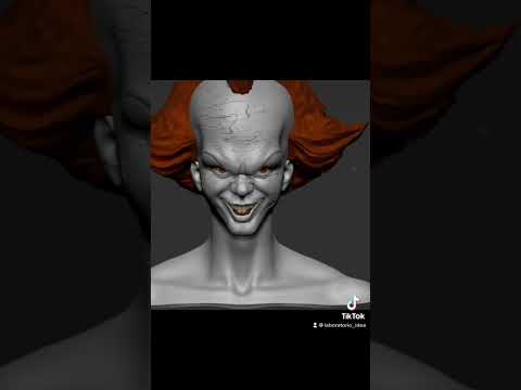 Pennywise #pennywise #sculpture #Halloween #3dprinting #escultura #it #zbrush