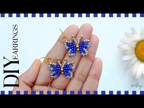 EASY Beaded Butterfly Earrings Tutorial | DIY Seed Bead Jewelry