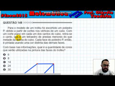 Enem 2015 - matemática - azul - questão 149 (poliedros)