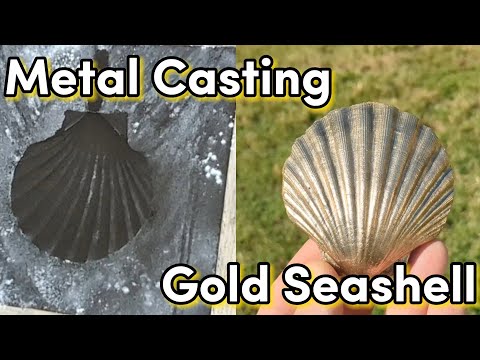 Amazing Metal Casting a Gold Seashell (Sand Casting)