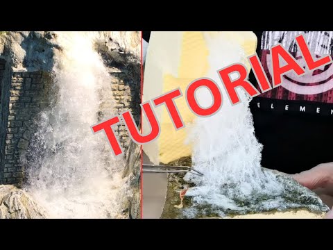 Wasserfall aus einfachen Materialien! TUTORIAL (Modellbau)