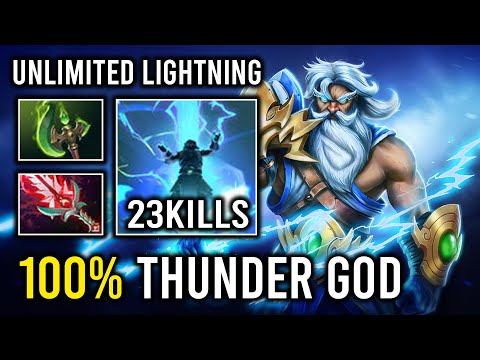 WTF 100% Create Unlimited Lightning Hands Brutal Right Click Parasma Carry Zeus Dota 2